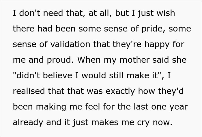 Graduate Shares Exciting News With Parents, Their Reaction Leaves Her Heartbroken