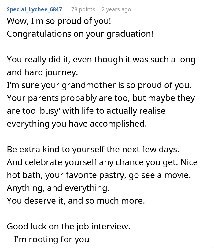 Graduate Shares Exciting News With Parents, Their Reaction Leaves Her Heartbroken