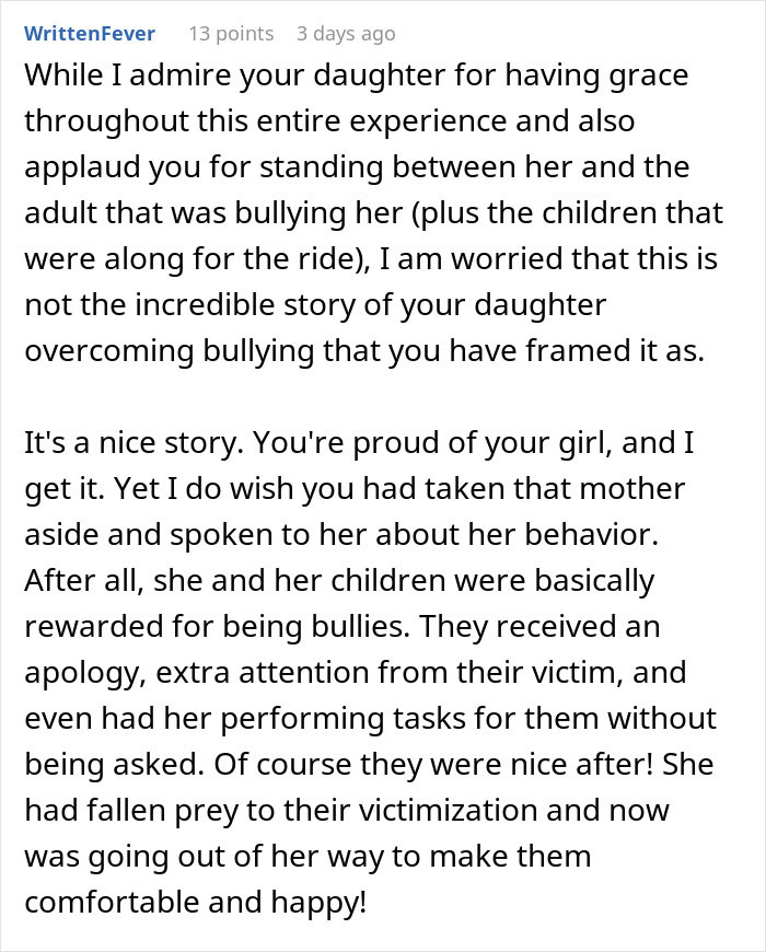 Mom Watches Daughter Handle Passive-Aggressive Adult With Pure Grace