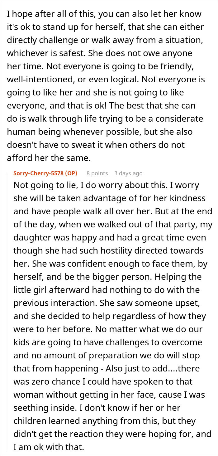 Mom Watches Daughter Handle Passive-Aggressive Adult With Pure Grace