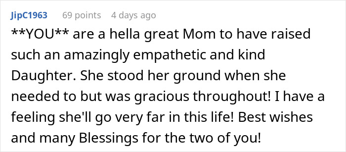 Mom Watches Daughter Handle Passive-Aggressive Adult With Pure Grace