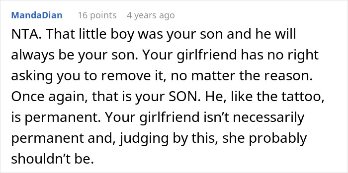 Girlfriend Asks Boyfriend To Remove Tattoo Of His Dead Child Because Of The Name