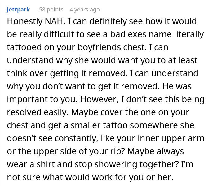 Girlfriend Asks Boyfriend To Remove Tattoo Of His Dead Child Because Of The Name
