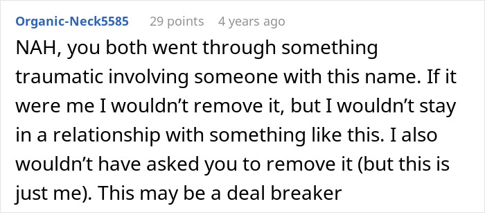 Girlfriend Asks Boyfriend To Remove Tattoo Of His Dead Child Because Of The Name