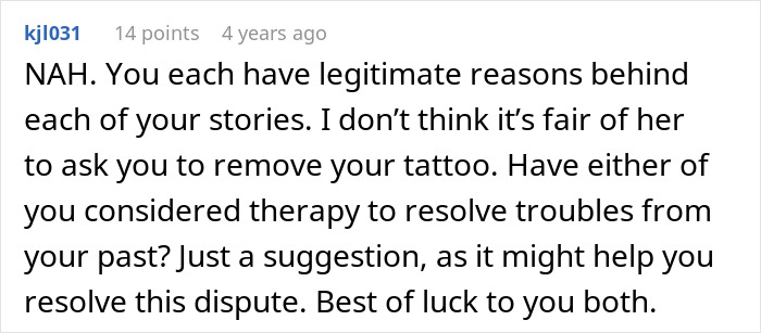 Girlfriend Asks Boyfriend To Remove Tattoo Of His Dead Child Because Of The Name