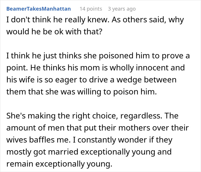 Man Never Believes His Mom Is Poisoning His Wife, Is Furious With Wife She Proves Him Wrong