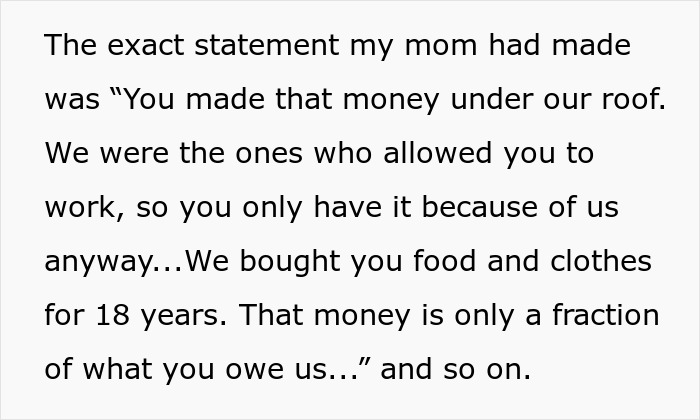 Woman Refuses To Hand Over Her Entire Savings After Parents Claim It’s “Rightfully Theirs”
