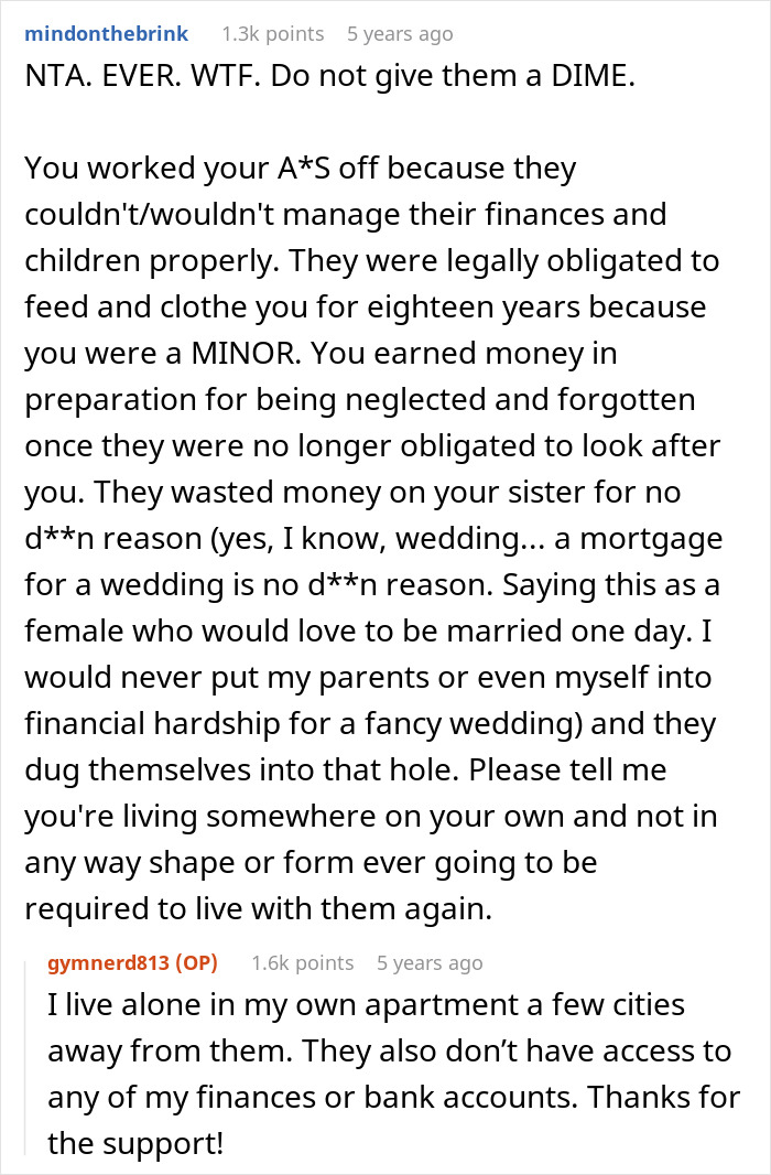 Woman Refuses To Hand Over Her Entire Savings After Parents Claim It’s “Rightfully Theirs”