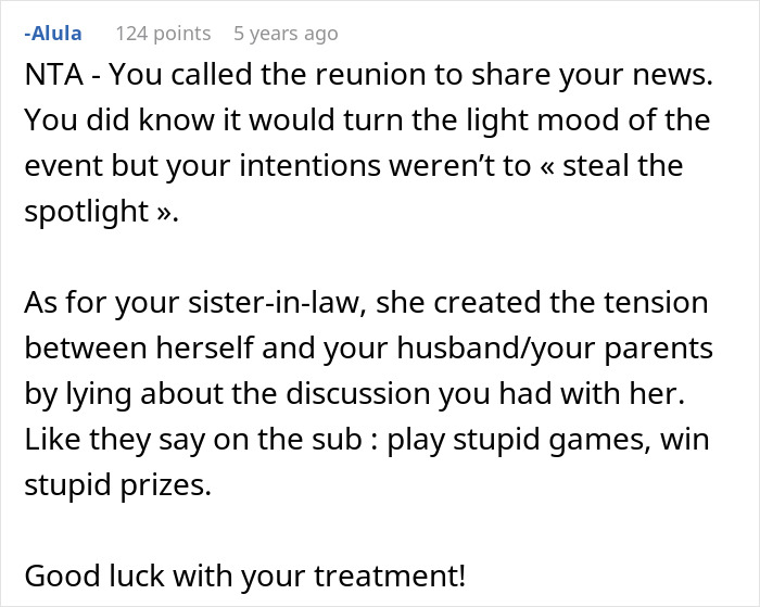 Woman Needs Support From Family After Devastating News, Gets Drama Instead After SIL Feels Outshined
