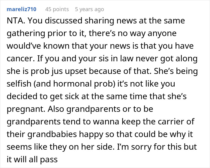 Woman Needs Support From Family After Devastating News, Gets Drama Instead After SIL Feels Outshined