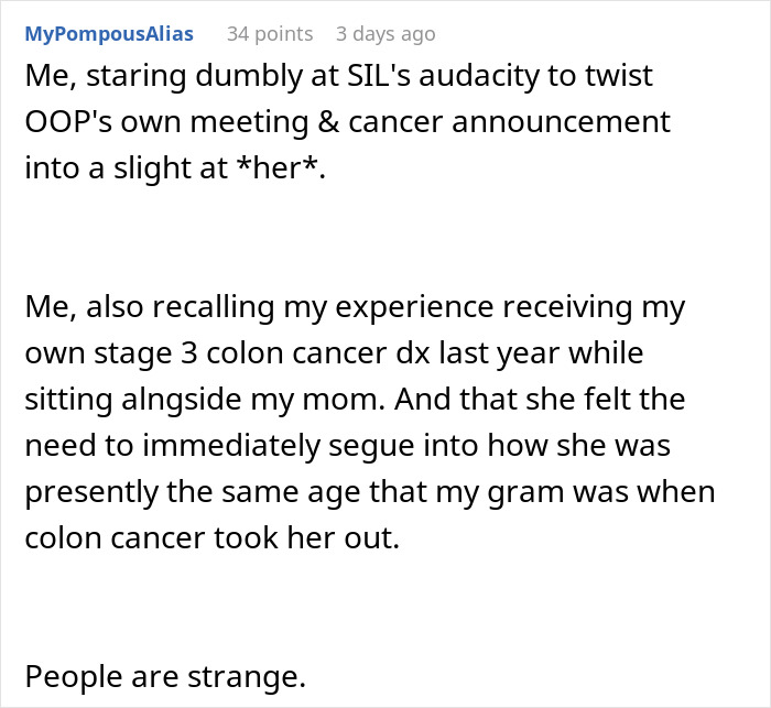 Woman Needs Support From Family After Devastating News, Gets Drama Instead After SIL Feels Outshined