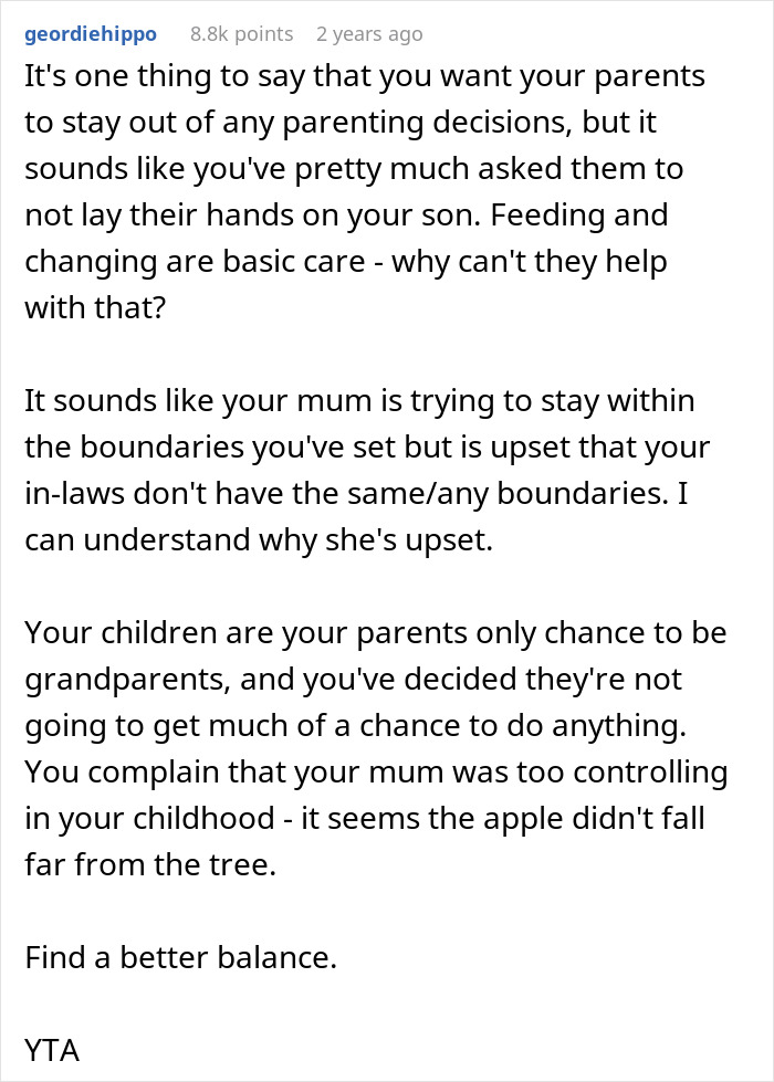 Man Won&#8217;t Let His Parents Help With Baby, But Allows In-Laws, Netizens Are Absolutely Divided
