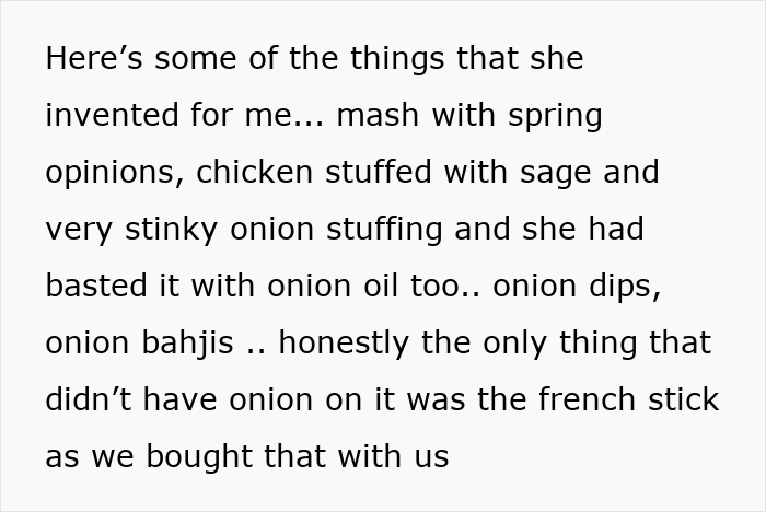 Sly MIL Unnecessarily Adds Onions To Every Dish Despite Son Telling Her Fiancé Has Severe Allergy