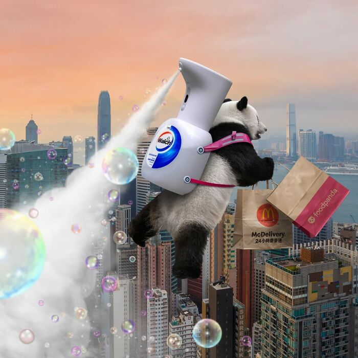 23 Surreal Panda Pics That Turn Everyday Hong Kong Into A Giant Playground