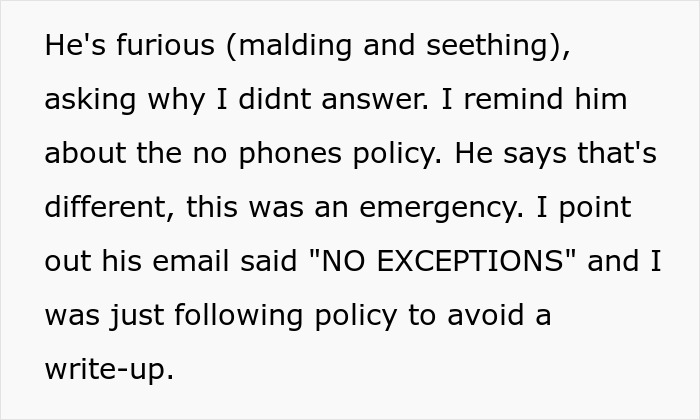 “No Exceptions”: Boss’s New Rule Lasts Exactly One Day After He Didn’t Think Things Through
