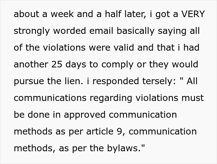 “23 More Follow Ups”: Man Fights Fire With Fire When Dealing With Petty HOA