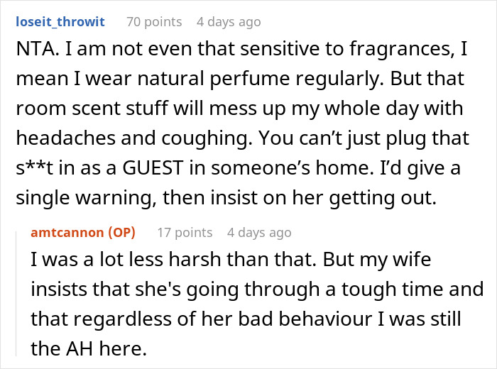 Family Hosts Divorcing Friend To Help Her Out, She Repays By Flooding Home With “Nasty” Scents