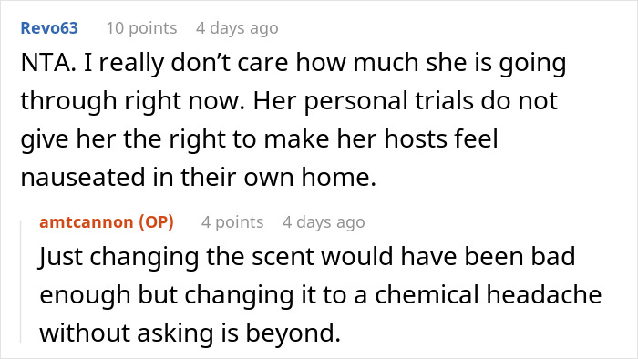 Family Hosts Divorcing Friend To Help Her Out, She Repays By Flooding Home With “Nasty” Scents