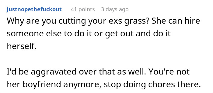 Woman Goes Ballistic On Her BF For Agreeing To Mow His Ex&#8217;s Lawn, He Complains About It Online