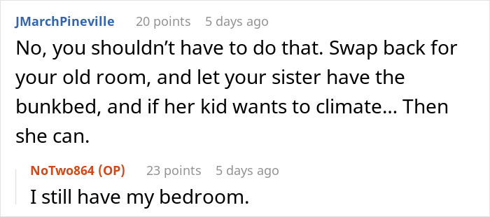 Teen Gets 5YO Niece As Roommate Against Her Will, Removes Ladder To Escape Nighttime Cuddles