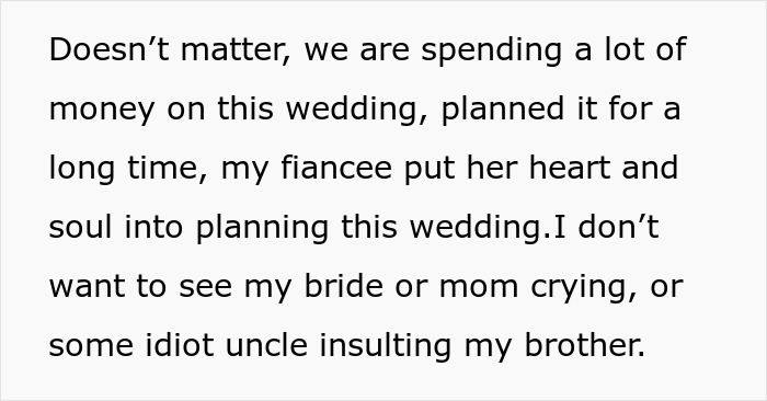 &#8220;[Am I The Jerk] For Asking My Brother Not To Bring His Boyfriend To My Wedding?”