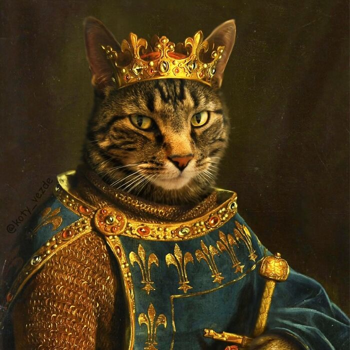 25 New Feline Portraits By This Artist That Make Cats Look Like Aristocracy