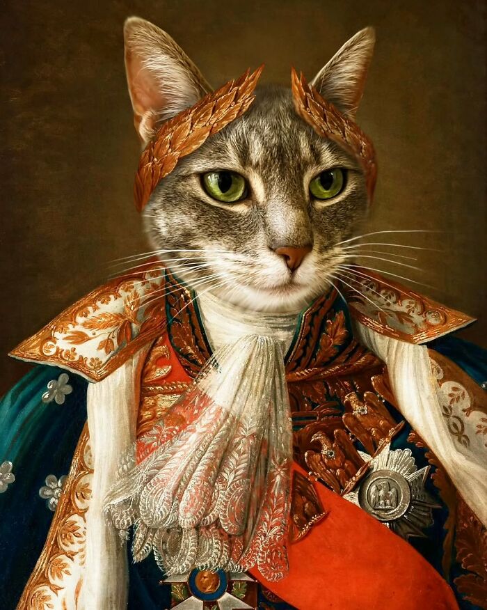 25 New Feline Portraits By This Artist That Make Cats Look Like Aristocracy