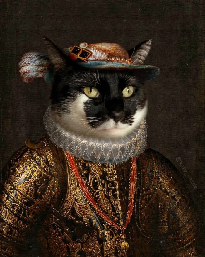 25 New Feline Portraits By This Artist That Make Cats Look Like Aristocracy