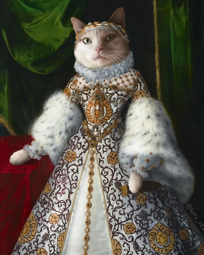 25 New Feline Portraits By This Artist That Make Cats Look Like Aristocracy
