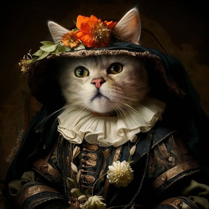 25 New Feline Portraits By This Artist That Make Cats Look Like Aristocracy