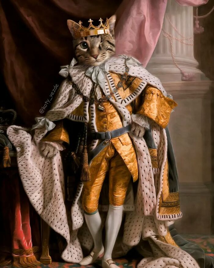 25 New Feline Portraits By This Artist That Make Cats Look Like Aristocracy