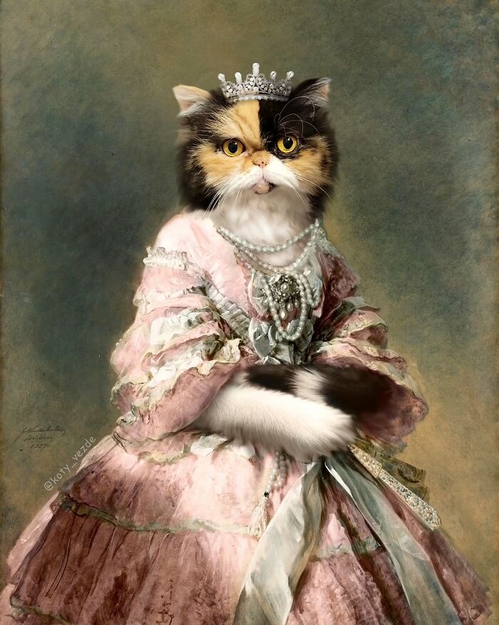 25 New Feline Portraits By This Artist That Make Cats Look Like Aristocracy
