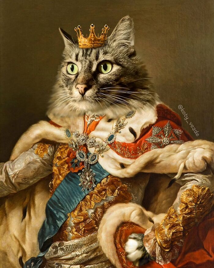 25 New Feline Portraits By This Artist That Make Cats Look Like Aristocracy