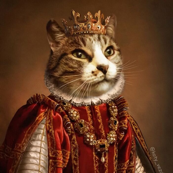25 New Feline Portraits By This Artist That Make Cats Look Like Aristocracy