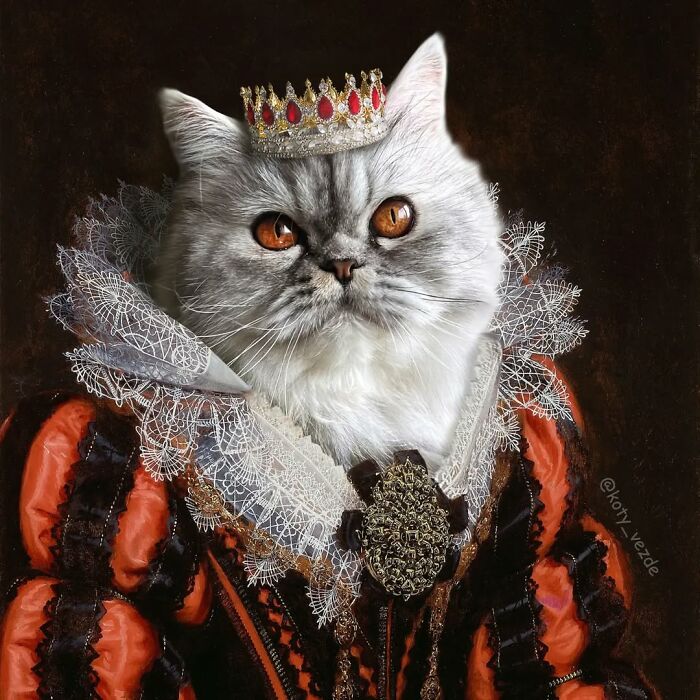 25 New Feline Portraits By This Artist That Make Cats Look Like Aristocracy