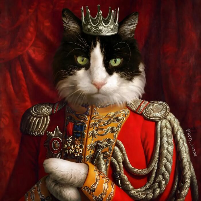 25 New Feline Portraits By This Artist That Make Cats Look Like Aristocracy