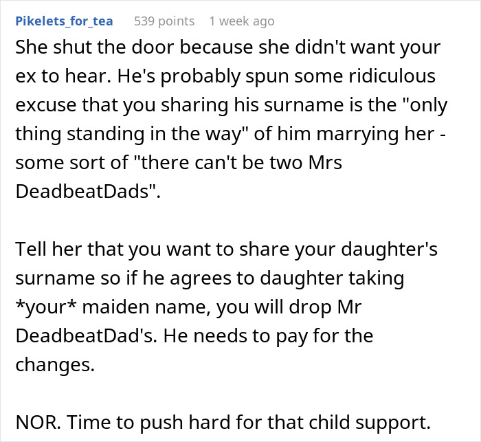 Woman Doesn’t Get What Her Last Name Has To Do With Ex Not Being Able To Get Married Again