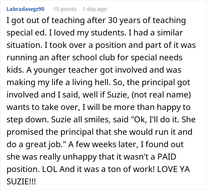Teacher Can’t Hide The Joy After Sneaky Coworker Steals Her Job, Only To Get A Harsh Reality Check