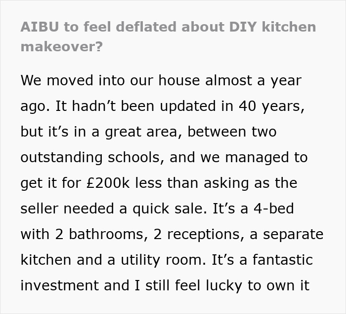 Woman Puts Heart Into DIY Kitchen Makeover, Husband Who Didn’t Lift A Finger Calls It Ugly