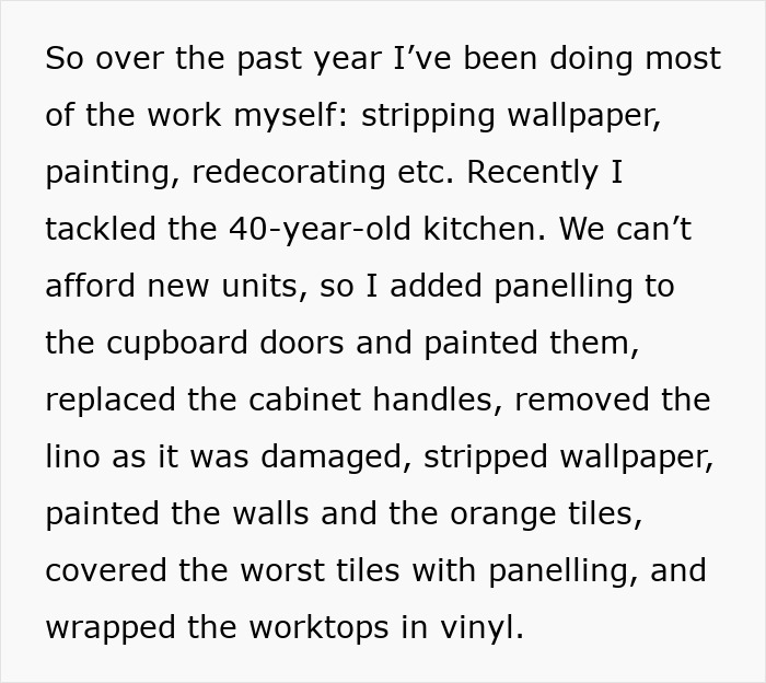 Woman Puts Heart Into DIY Kitchen Makeover, Husband Who Didn’t Lift A Finger Calls It Ugly