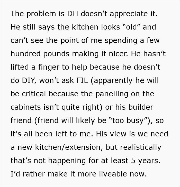 Woman Puts Heart Into DIY Kitchen Makeover, Husband Who Didn’t Lift A Finger Calls It Ugly