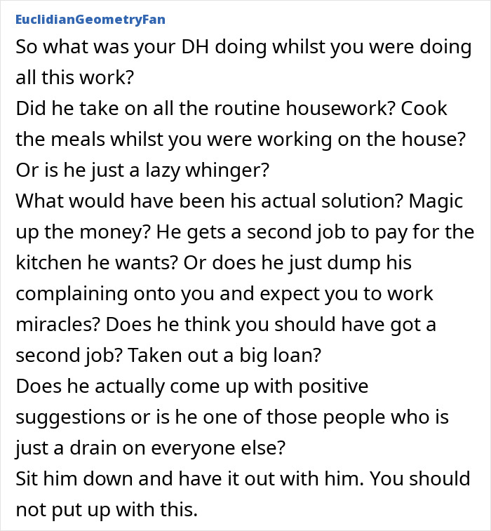 Woman Puts Heart Into DIY Kitchen Makeover, Husband Who Didn’t Lift A Finger Calls It Ugly