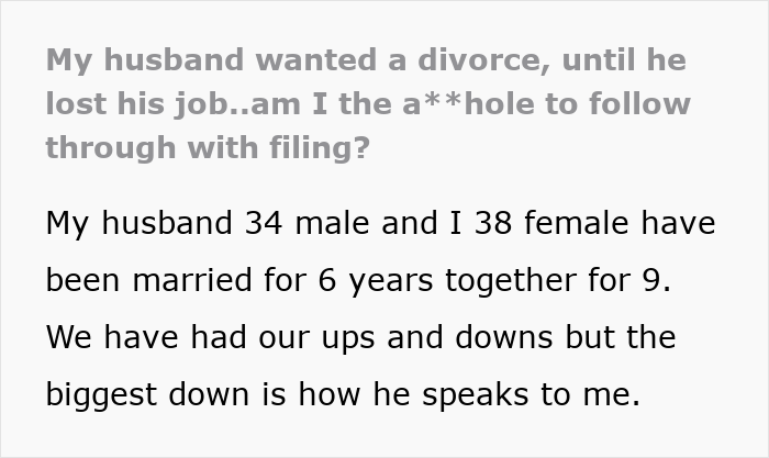 “He’s The Prize”: Man Demands Divorce From ‘Fat And Lazy’ Wife Until He Loses His Job