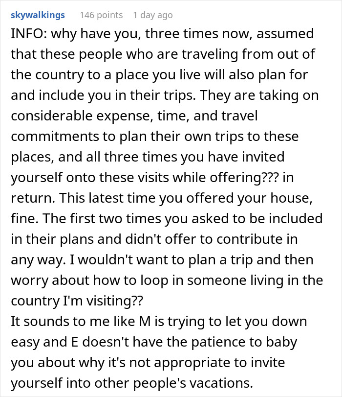 Woman Tells Friends “I’m Not A Hotel” After They Barely Include Her In Their Trips