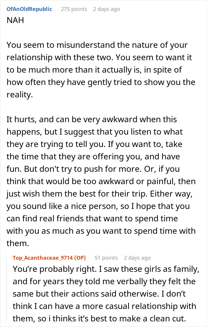 Woman Tells Friends “I’m Not A Hotel” After They Barely Include Her In Their Trips