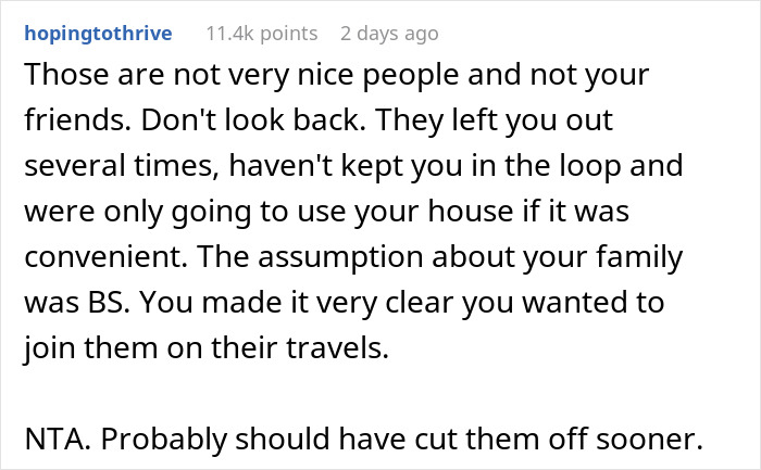 Woman Tells Friends “I’m Not A Hotel” After They Barely Include Her In Their Trips