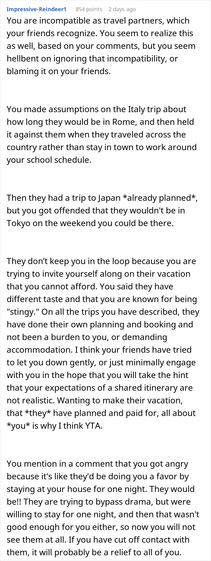 Woman Tells Friends “I’m Not A Hotel” After They Barely Include Her In Their Trips