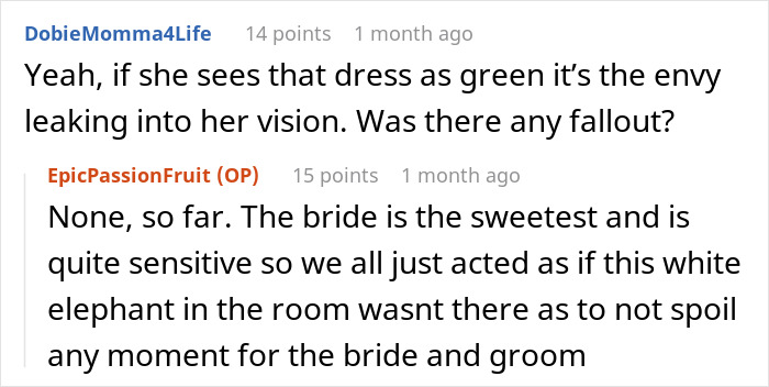 Groom&#8217;s Brother&#8217;s GF Wears &#8220;Sage Green&#8221; Dress To Wedding, Gets Trolled As It&#8217;s White Wedding Dress