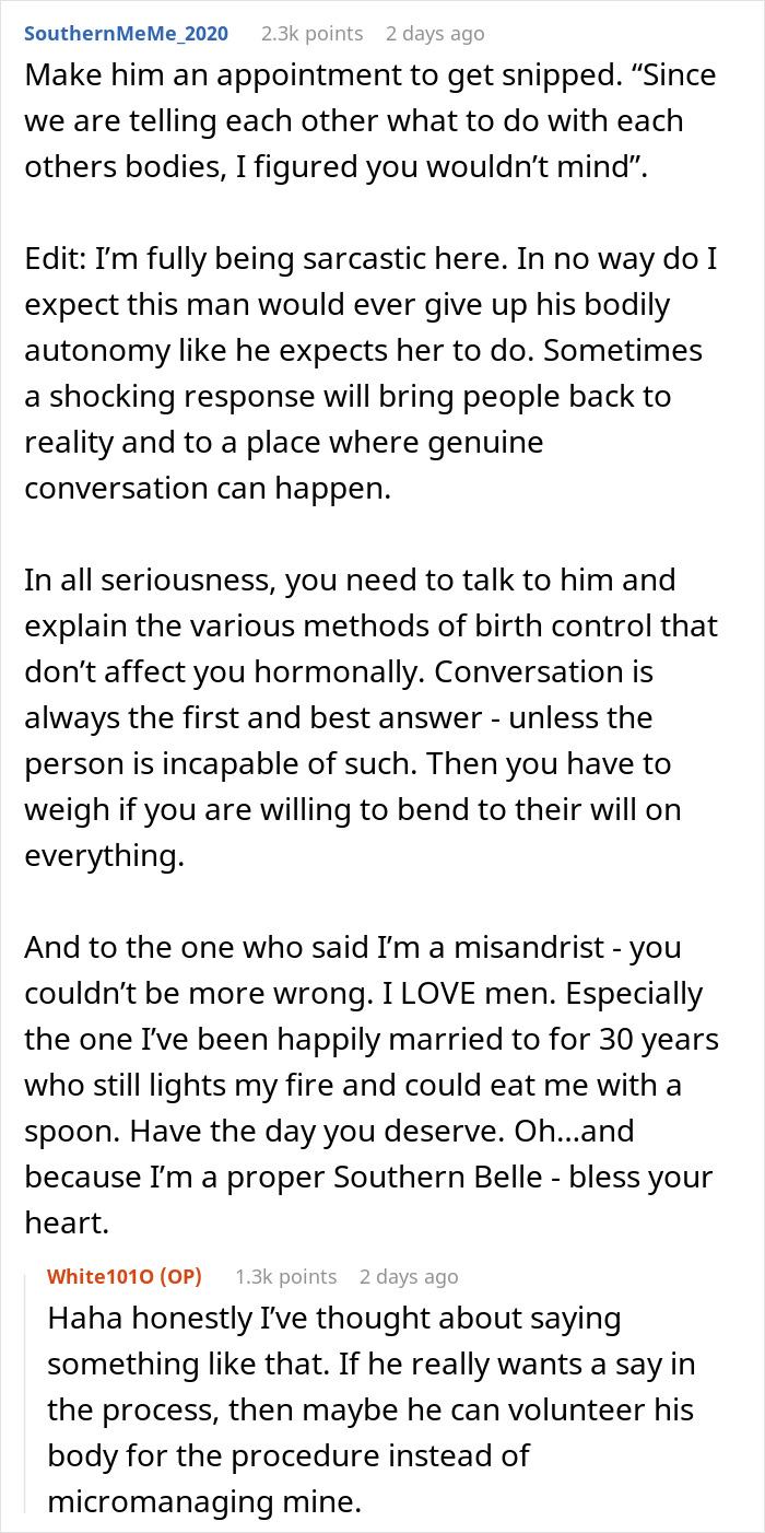 Guy Feels He Can Call The Shots About Wife’s Hair, Tattoos, Even Birth Control – She Has Other Ideas