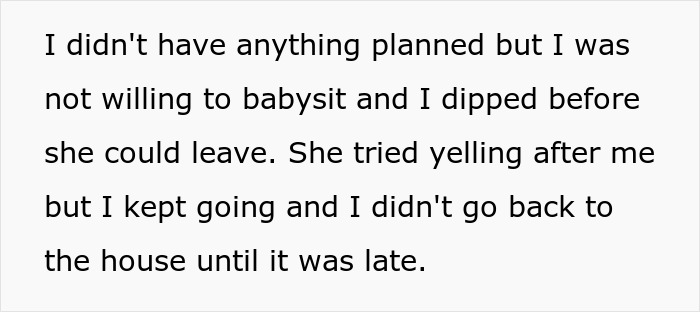 &#8220;AITA For Leaving When I Was Asked To Babysit, Forcing My Dad&#8217;s Fiancée To Cancel Her Plans?&#8221;